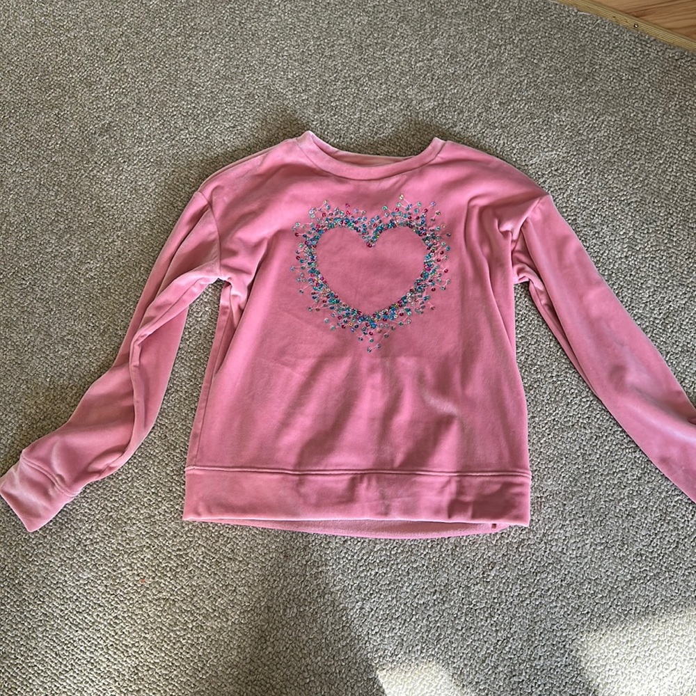 Sparkly heart sweatshirt
